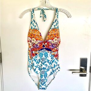 JOHNNY WAS Beautiful one piece bathing suit Small